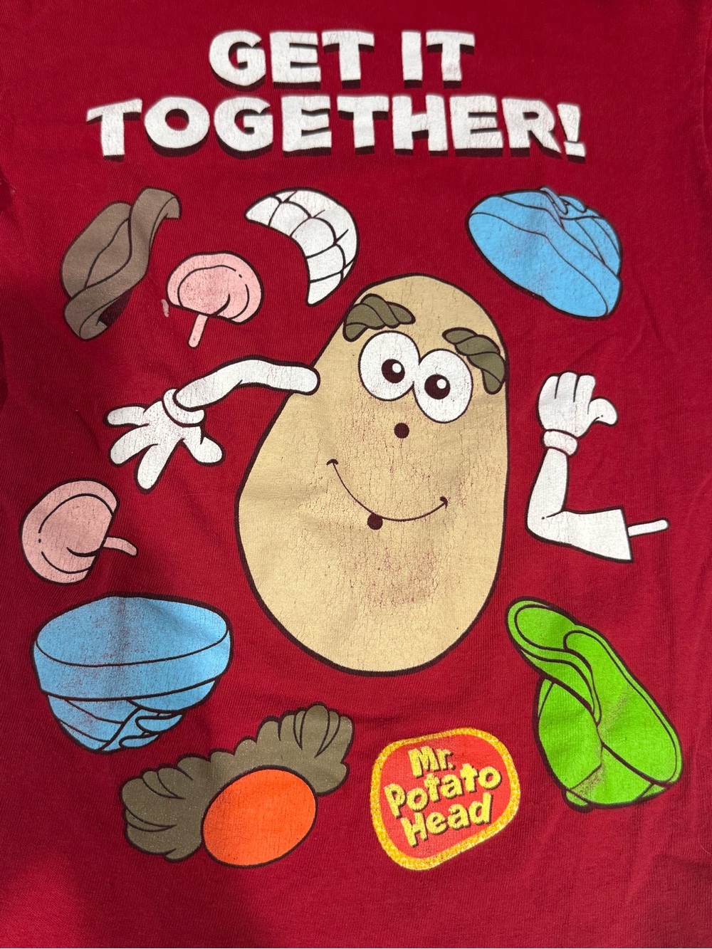 Vintage Mr. Potato Head "Get It Together!" Graphic Tee - Red